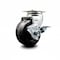 Service Caster 4 Inch Phenolic Swivel Caster with Roller Bearing and Brake SCC SCC-20S420-PHR-TLB - alternate 1